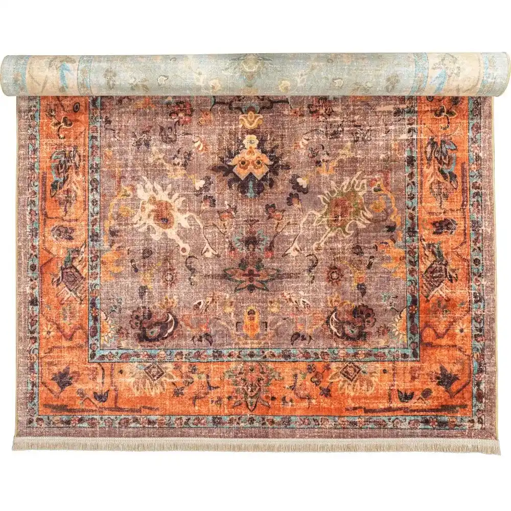 فرش ماشینی سنتی طرح 901403 تمام رنگ 1000 شانه